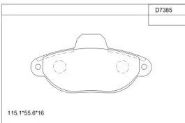 Комплект тормозных колодок (ASIMCO: KD7385)