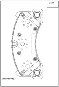 Комплект тормозных колодок (ASIMCO: KD7398)