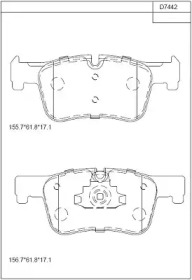 Комплект тормозных колодок (ASIMCO: KD7442)