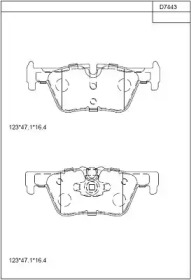 Комплект тормозных колодок (ASIMCO: KD7443)