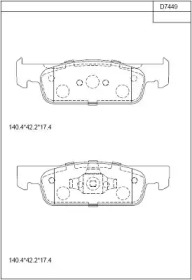 Комплект тормозных колодок (ASIMCO: KD7449)