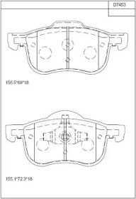 Комплект тормозных колодок (ASIMCO: KD7453)