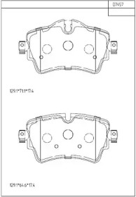 Комплект тормозных колодок (ASIMCO: KD7457)