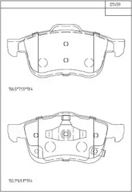 Комплект тормозных колодок (ASIMCO: KD7459)