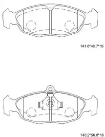 Комплект тормозных колодок (ASIMCO: KD7517)