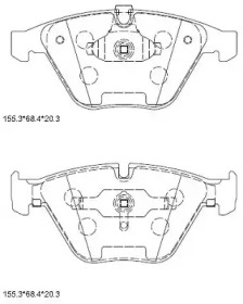 Комплект тормозных колодок (ASIMCO: KD7535)