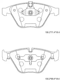 Комплект тормозных колодок (ASIMCO: KD7535H)