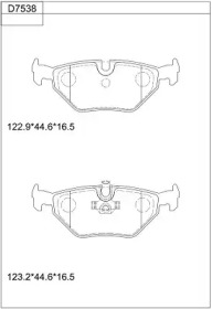 Комплект тормозных колодок (ASIMCO: KD7538)