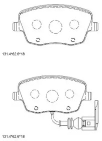 Комплект тормозных колодок (ASIMCO: KD7551)