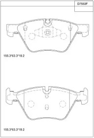 Комплект тормозных колодок (ASIMCO: KD7553F)