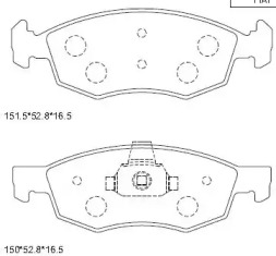 Комплект тормозных колодок (ASIMCO: KD7556)