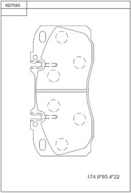 Комплект тормозных колодок (ASIMCO: KD7565)