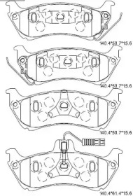 Комплект тормозных колодок (ASIMCO: KD7572)