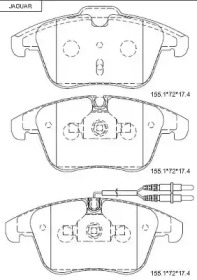 Комплект тормозных колодок (ASIMCO: KD7575)