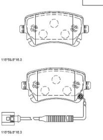 Комплект тормозных колодок (ASIMCO: KD7581)