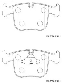 Комплект тормозных колодок (ASIMCO: KD7582)