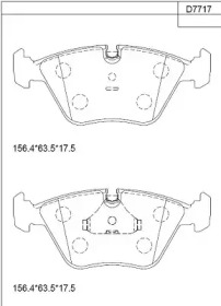 Комплект тормозных колодок (ASIMCO: KD7717)