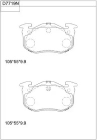 Комплект тормозных колодок (ASIMCO: KD7719N)