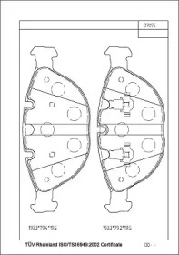 Комплект тормозных колодок (ASIMCO: KD77216)