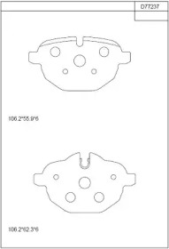 Комплект тормозных колодок (ASIMCO: KD77237)