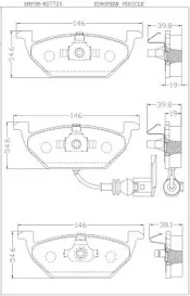 Комплект тормозных колодок (ASIMCO: KD7726)