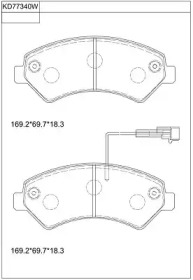 Комплект тормозных колодок (ASIMCO: KD77340W)