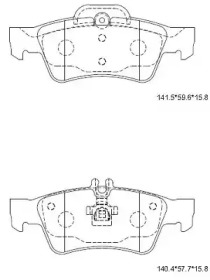 Комплект тормозных колодок (ASIMCO: KD7741)