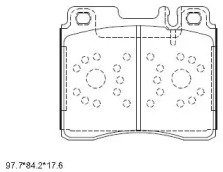 Комплект тормозных колодок (ASIMCO: KD7745)