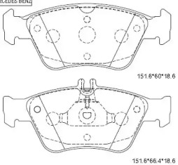 Комплект тормозных колодок (ASIMCO: KD7746)