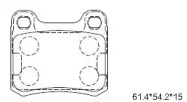 Комплект тормозных колодок (ASIMCO: KD7760F)