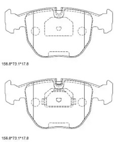 Комплект тормозных колодок (ASIMCO: KD7761)