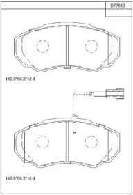 Комплект тормозных колодок (ASIMCO: KD77613)