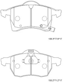 Комплект тормозных колодок (ASIMCO: KD7780)