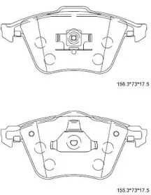 Комплект тормозных колодок (ASIMCO: KD7798H)