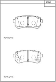 Комплект тормозных колодок (ASIMCO: KD9058)