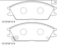 Комплект тормозных колодок (ASIMCO: KD9702)