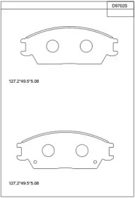 Комплект тормозных колодок (ASIMCO: KD9702S)