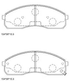 Комплект тормозных колодок (ASIMCO: KD9711)