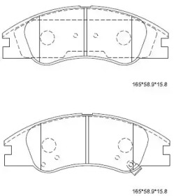 Комплект тормозных колодок (ASIMCO: KD9720)