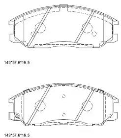 Комплект тормозных колодок (ASIMCO: KD9721)