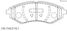 Комплект тормозных колодок (ASIMCO: KD9725)