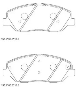 Комплект тормозных колодок (ASIMCO: KD9728)