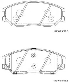 Комплект тормозных колодок (ASIMCO: KD9729)