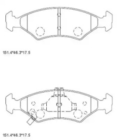 Комплект тормозных колодок (ASIMCO: KD9730)