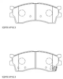 Комплект тормозных колодок (ASIMCO: KD9757)