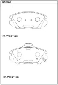 Комплект тормозных колодок (ASIMCO: KD9768)