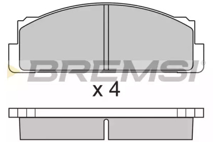 Комплект тормозных колодок (BREMSI: BP2004)