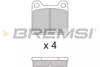 Комплект тормозных колодок (BREMSI: BP2009)