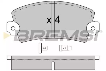 Комплект тормозных колодок (BREMSI: BP2026)