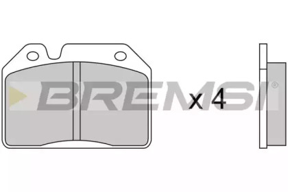 Комплект тормозных колодок (BREMSI: BP2027)